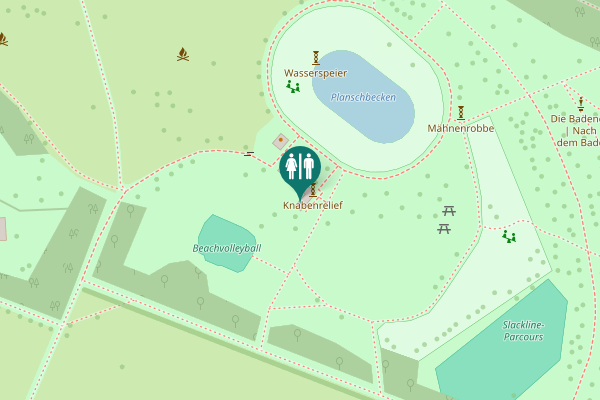 Map showing location of Rhododendronpfad Toilet