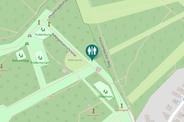 Map showing location of Adlerwiesenschneise Toilet