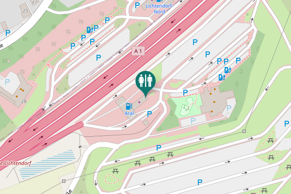 Map showing location of Lichtendorfer Straße 136 Toilet