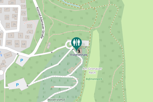 Map showing location of Konrad-Adenauer-Straße 75 Toilet