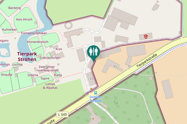 Map showing location of Tierparkstraße 43 Toilet