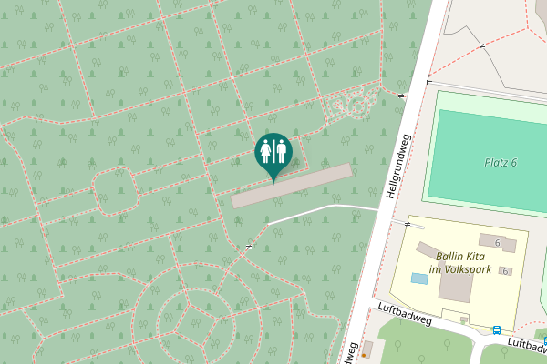Map showing location of Hadron-Electron Ring Accelerator Toilet