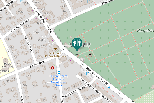 Map showing location of Mannheimer Straße 249 Toilet