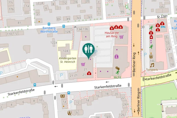 Map showing location of Starkenfeldstraße 21 Toilet