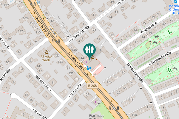 Map showing location of Lebacher Straße 136 Toilet