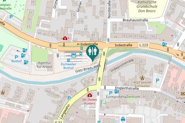 Map showing location of Langwahn 6 Toilet