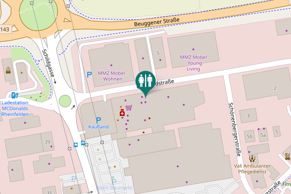 Map showing location of Großfeldstraße 2 Toilet