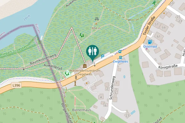 Map showing location of Tiroler Straße 10 Toilet