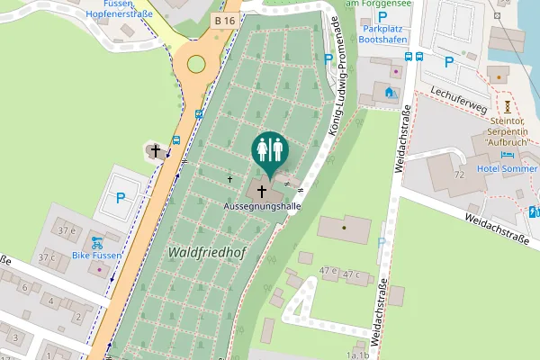 Map showing location of Augsburger Straße 62 Toilet