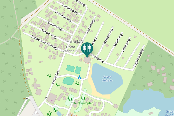 Map showing location of Kleiner Waldsee 1 Toilet