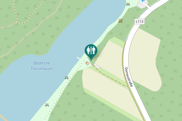 Map showing location of Donaustraße Toilet