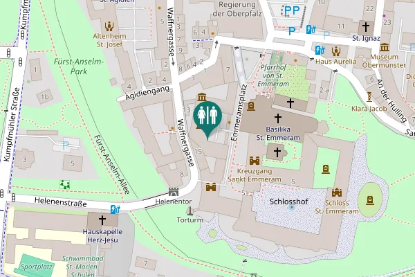 Map showing location of Emmeramsplatz 5 Toilet