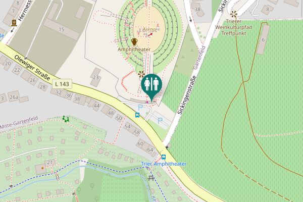 Map showing location of Olewiger Straße 58 Toilet
