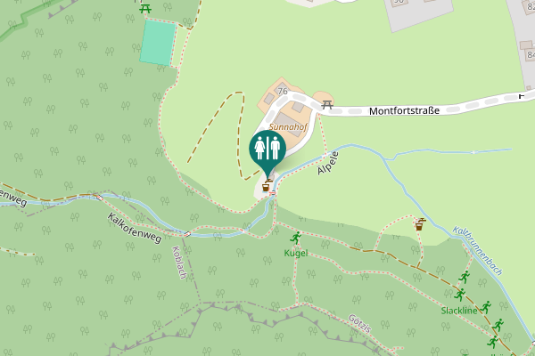 Map showing location of Älpele Toilet