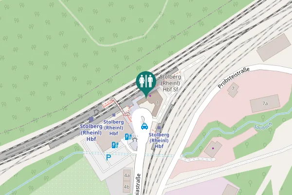 Map showing location of Rhenaniastraße 1 Toilet