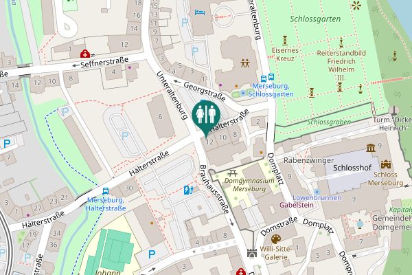 Map showing location of Merseburg