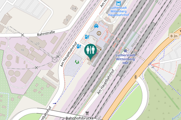 Map showing location of Wittenberg Toilet