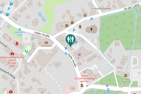Map showing location of Haller Straße 104 Toilet