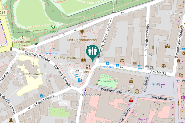 Map showing location of Auf dem Klosterhof 2 Toilet