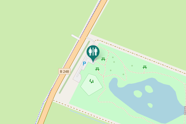 Map showing location of B 248 Toilet