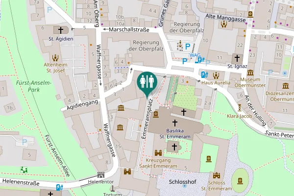Map showing location of Emmeramsplatz 6 Toilet