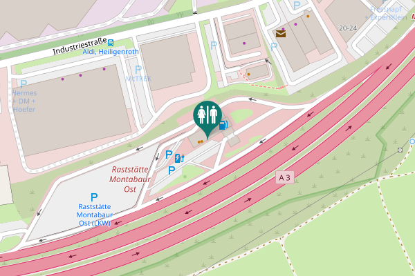 Map showing location of An der A3 Toilet