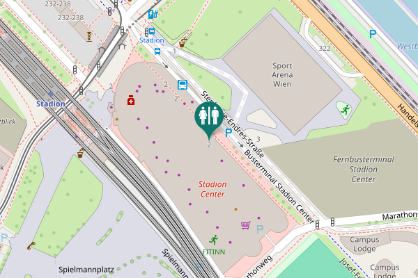 Map showing location of Olympiaplatz 2 Toilet