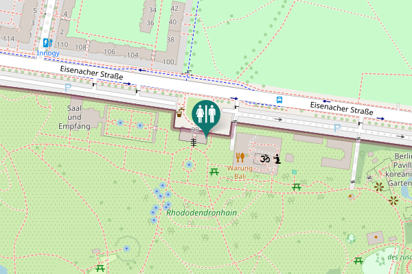 Map showing location of Eisenacher Straße 99 Toilet