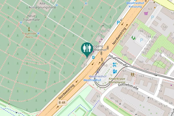 Map showing location of Nordwestring 67 Toilet