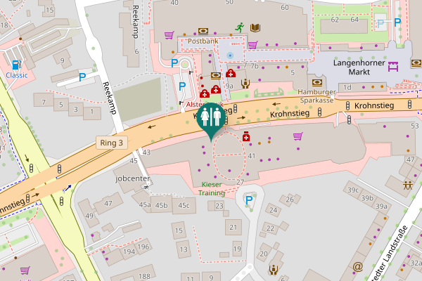 Map showing location of Krohnstieg 41 Toilet