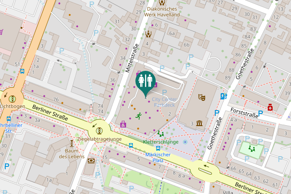 Map showing location of Toilette im Einkaufszentrum