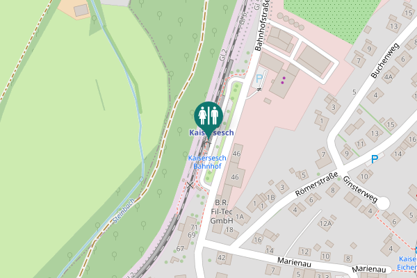 Map showing location of Bahnhofstraße Toilet
