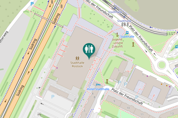 Map showing location of Südring 90 Toilet