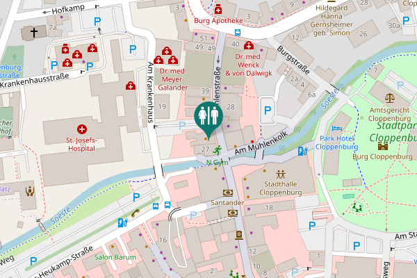 Map showing location of Mühlenstraße 31 Toilet