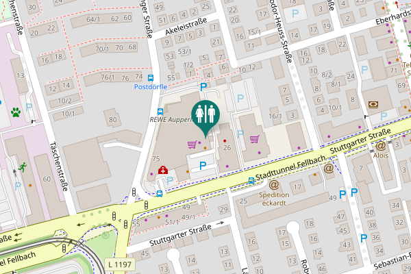Map showing location of Stuttgarter Straße 32 Toilet