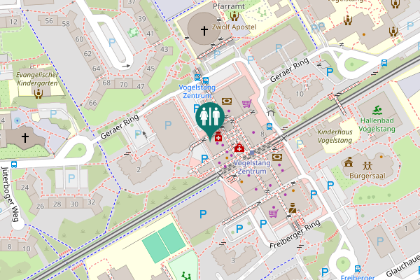 Map showing location of Geraer Ring 8 Toilet