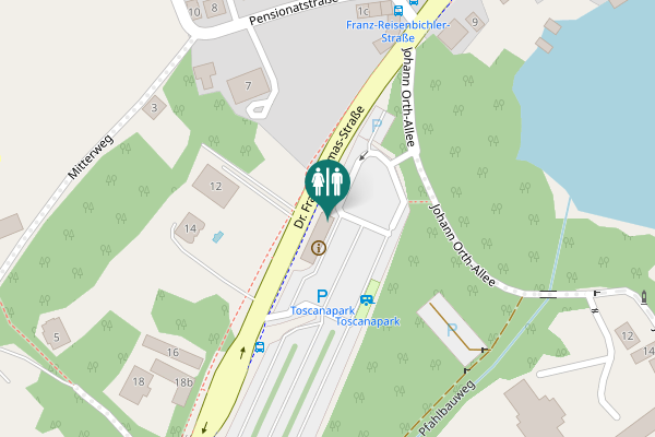 Map showing location of Toscanapark 1 Toilet