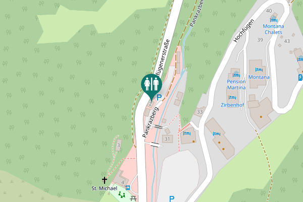 Map showing location of Hochfügen 2 Toilet