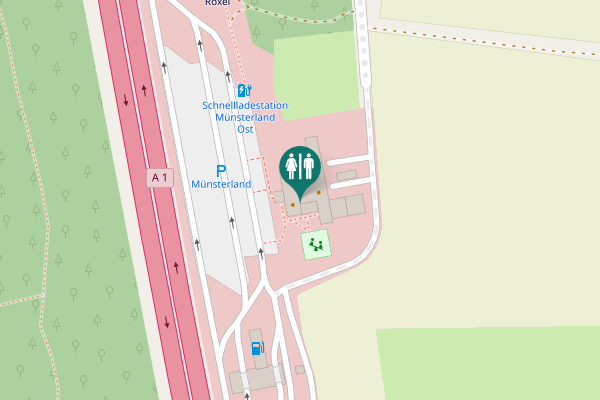 Map showing location of Am Rohrbusch 50 Toilet