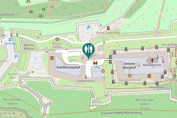 Map showing location of Echtertor Toilet