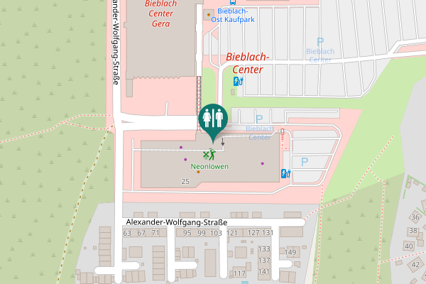 Map showing location of Alexander-Wolfgang-Straße 25 Toilet