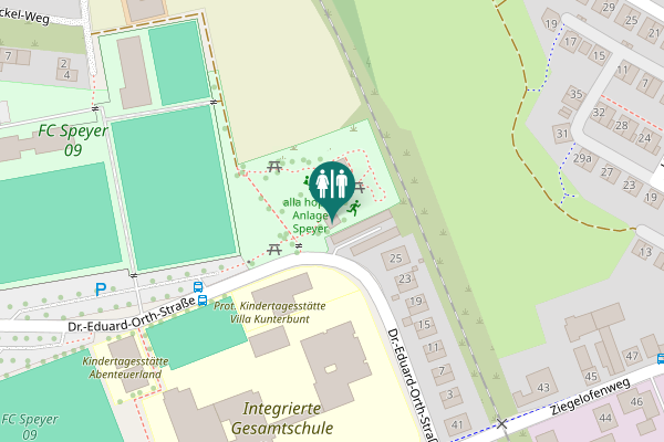 Map showing location of Dr.-Eduard-Orth-Straße 25 Toilet