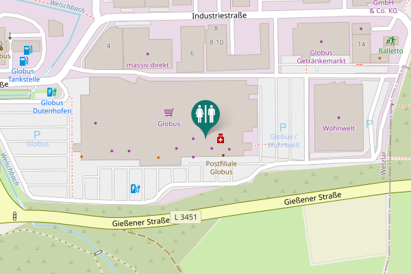 Map showing location of Industriestraße 2 Toilet