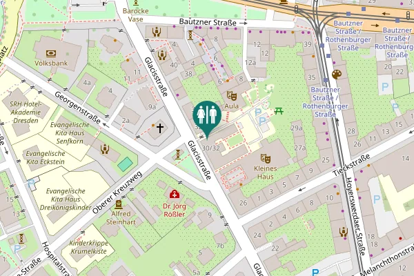 Map showing location of Glacisstraße 30 Toilet