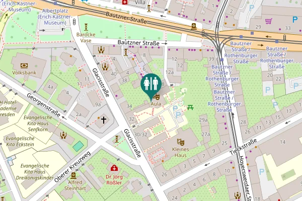 Map showing location of Glacisstraße 32 Toilet