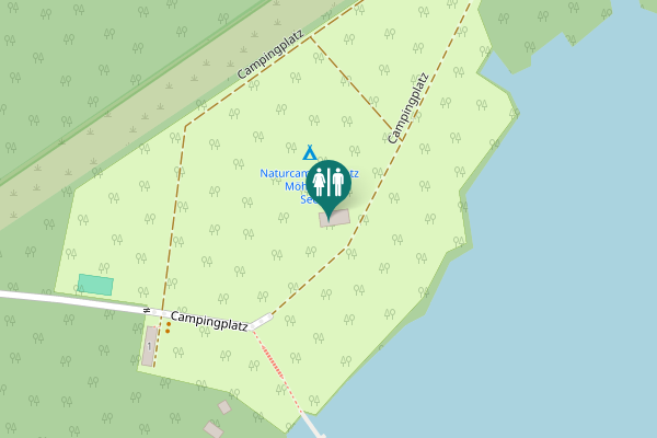 Map showing location of Campingplatz Toilet