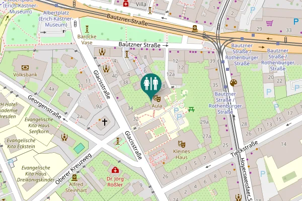 Map showing location of Glacisstraße 32 Toilet