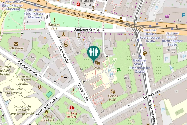 Map showing location of Glacisstraße 32 Toilet