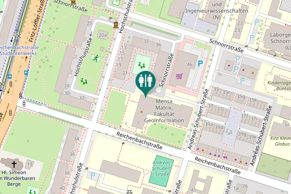 Map showing location of Reichenbachstraße 1 Toilet