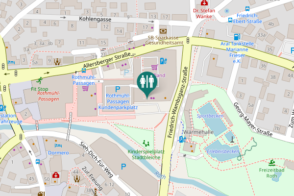 Map showing location of Friedrich-Wambsganz-Straße 1 Toilet
